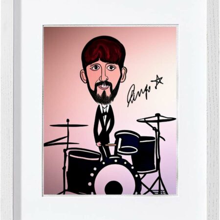 Ringo Starr Framed Caracature